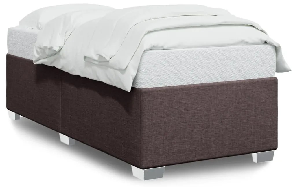 Giroletto Senza Materasso Marrone Scuro 80x200 Cm Tessuto /