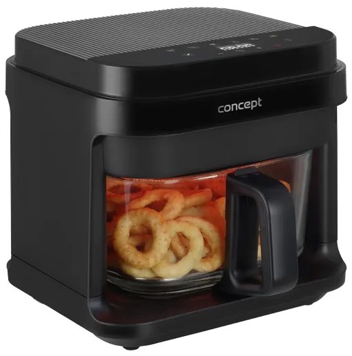 Concept FR5500 - Friggitrice a d'aria GLASS &amp; FAST 5,5 l 1200W/230V nero