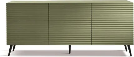 Madia 180 cm in legno Verde 3 ante - ARISA 5 piedini