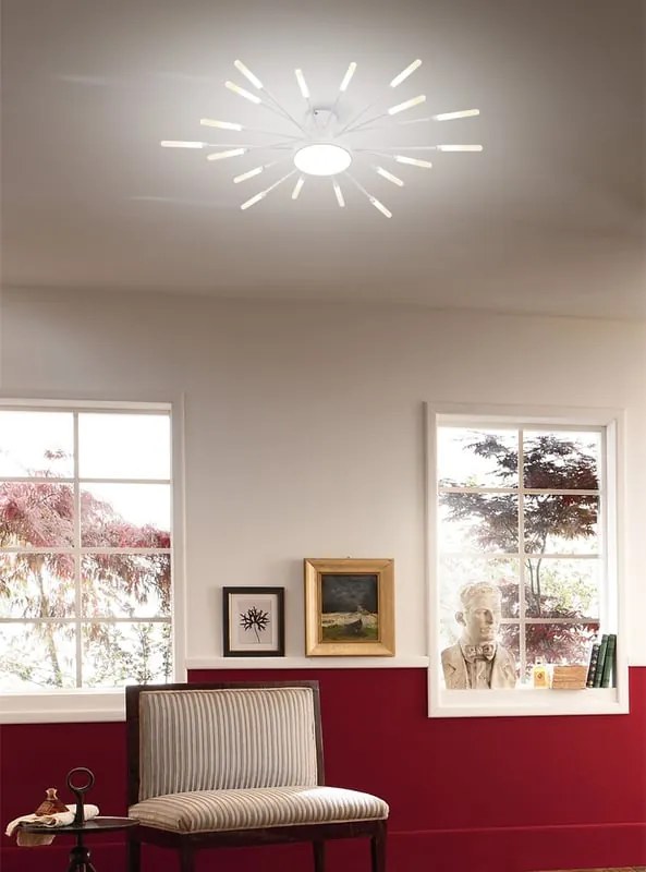 Plafoniera LED Sole Ø 80 cm bianco IP20 cct da bianco caldo a bianco freddo con regolazione di temperatura, 2070 lumen NOVECENTO