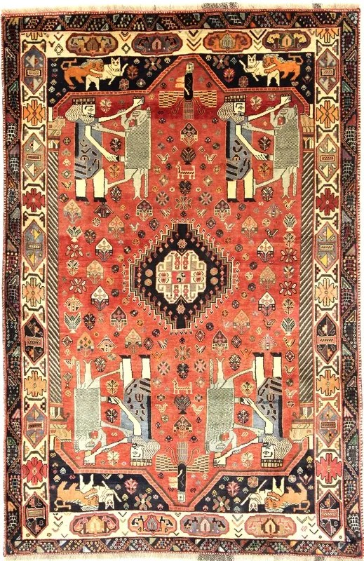 Gashghai Tappeto persiano 270x180 Rosso (Iran) Annodato A Mano
