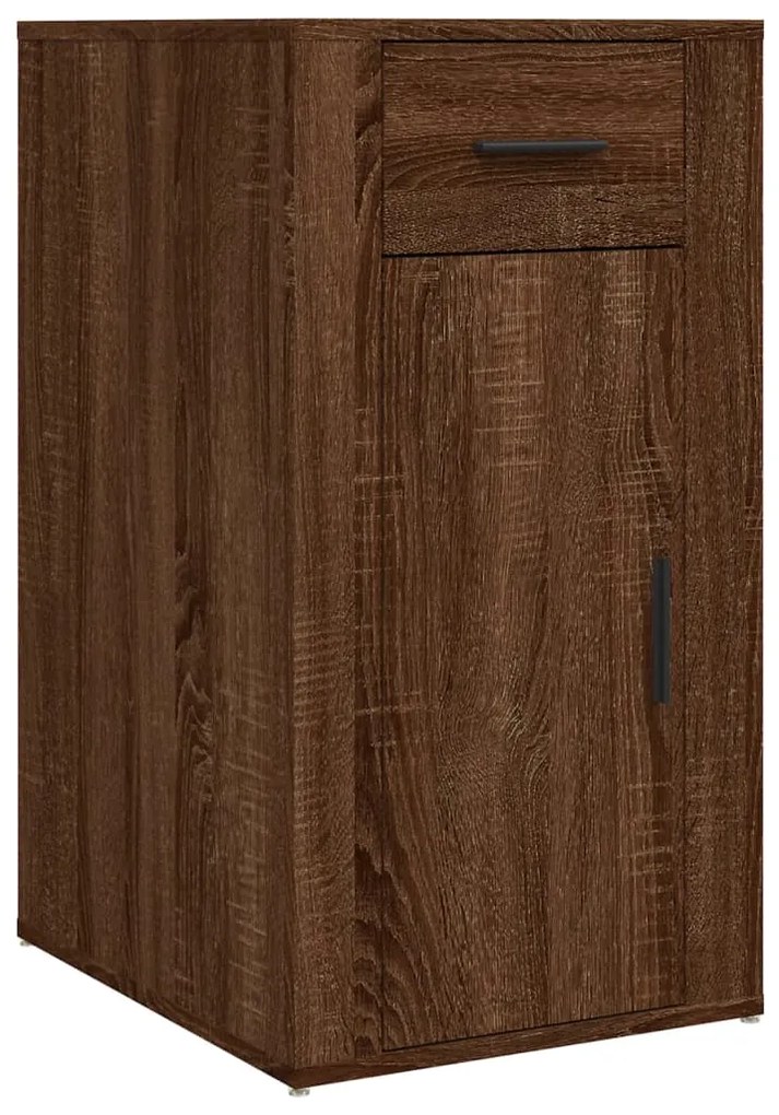 Mobile scrivania rovere marrone 40x49x75 cm legno multistrato