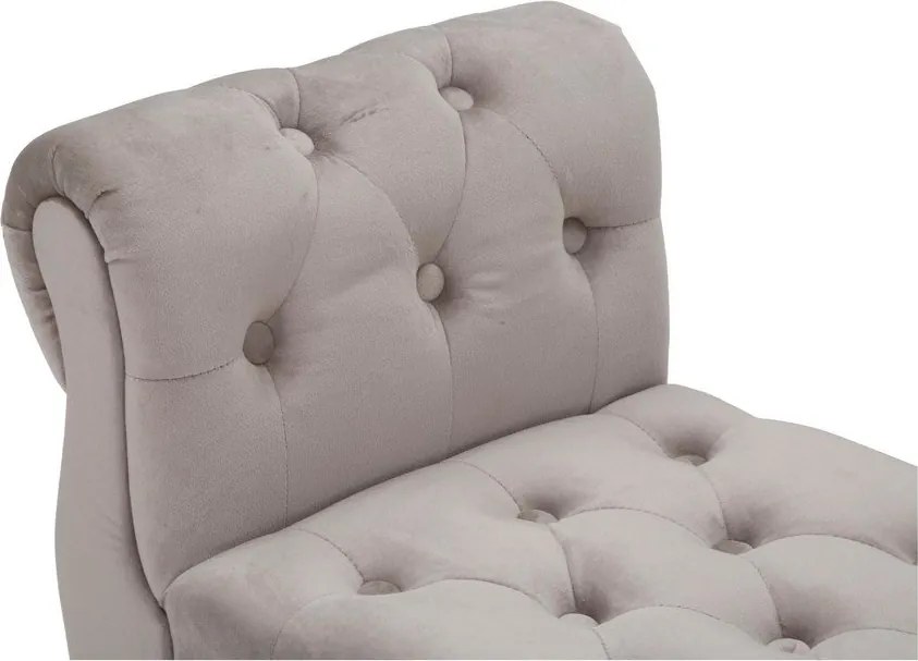 Panchina grigio tortora con rivestimento in velluto Paris – Mauro Ferretti