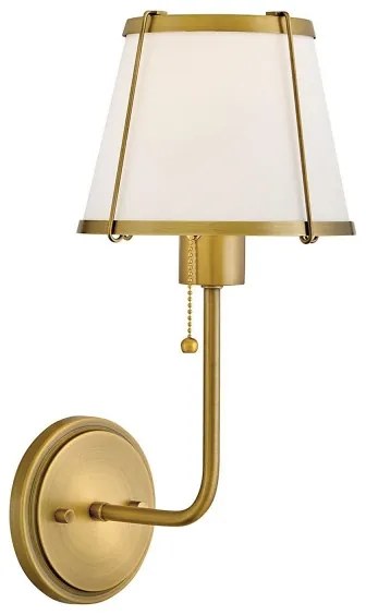 Hinkley HK-CLARKE1-DBR-OW - Applique CLARKE 1xE27/40W/230V ottone/bianco