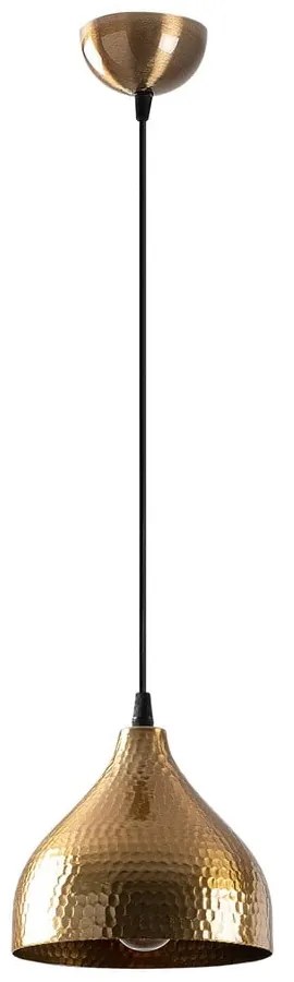 Lampadario dorato con paralume in metallo ø 18 cm Tattoo – Opviq lights