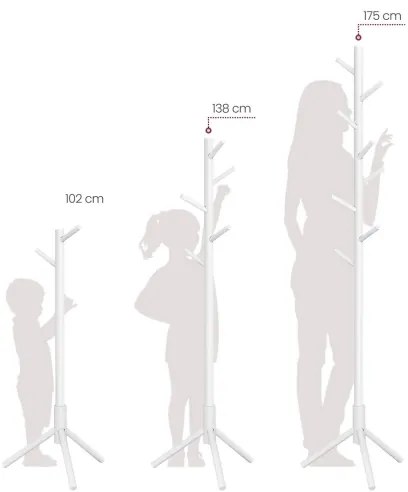 Appendiabiti da terra LINEA, bianco