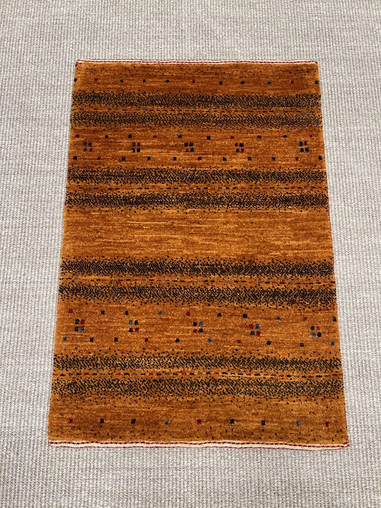 Loribaft Tappeto 90 x 60 Giallo (Iran) Annodato A Mano