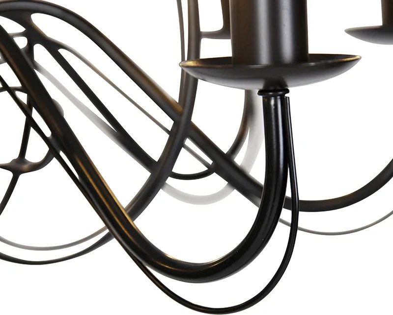 Lampadario classico nero 8 luci - Giuseppe