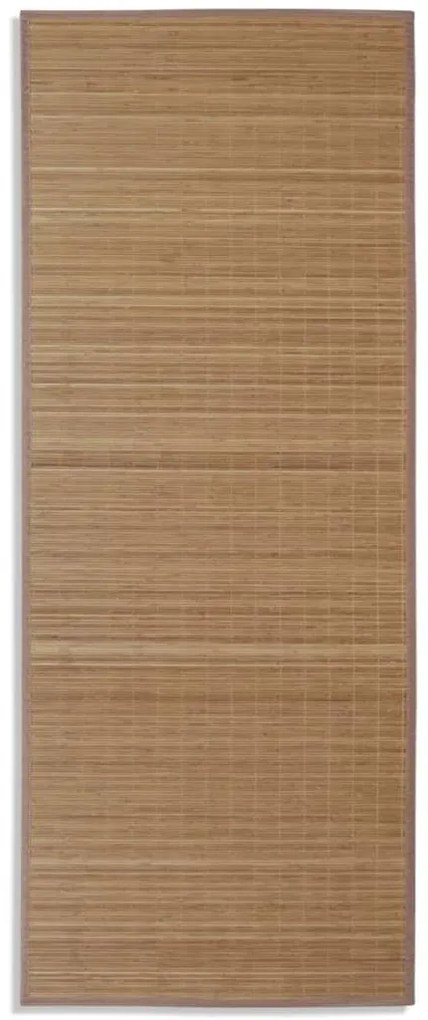 Tappeto Rettangolare in Bambù Marrone 80 x 200 cm