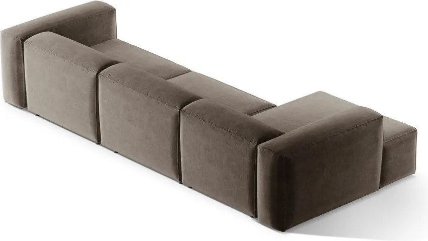 Divano angolare marrone (con penisola a sinistra/con chaise lounge) Bergamo – Cosmopolitan Design