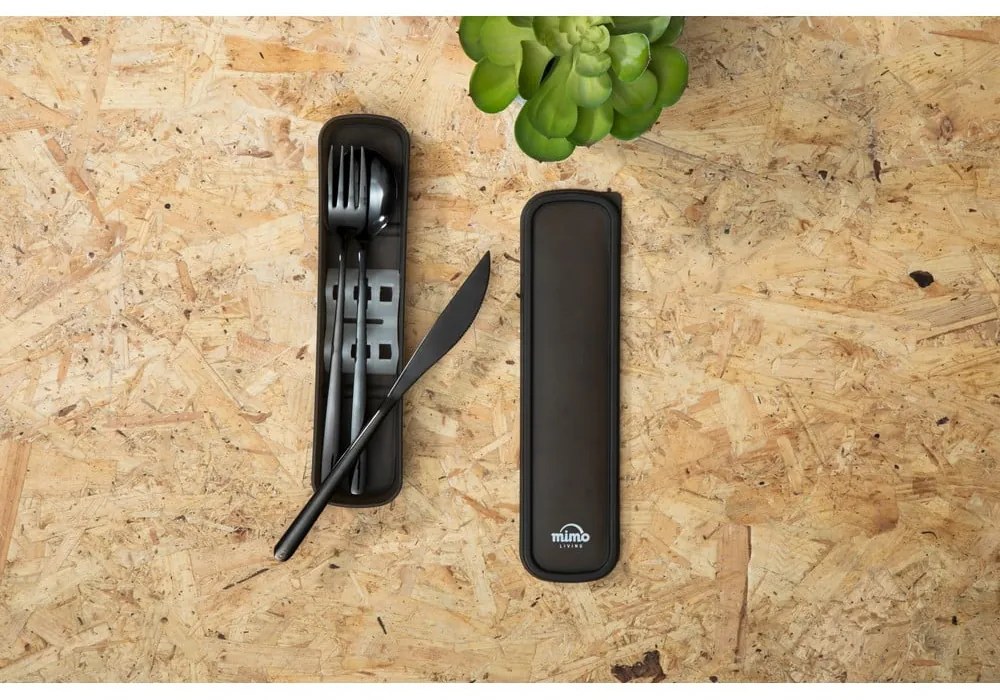 Posate in acciaio inox nero 3 pezzi Mimo - Premier Housewares