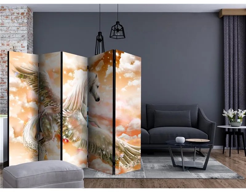 Paravento Pegasus (Orange) II [Room Dividers]