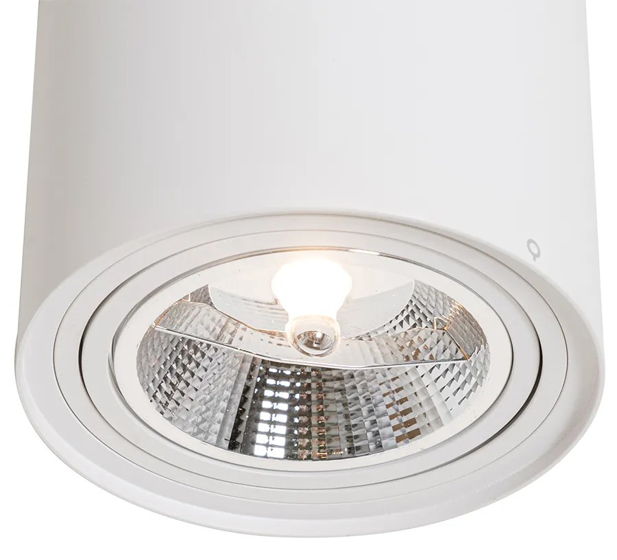 Faretto da soffitto moderno bianco orientabile e inclinabile AR111 - Rondoo Up