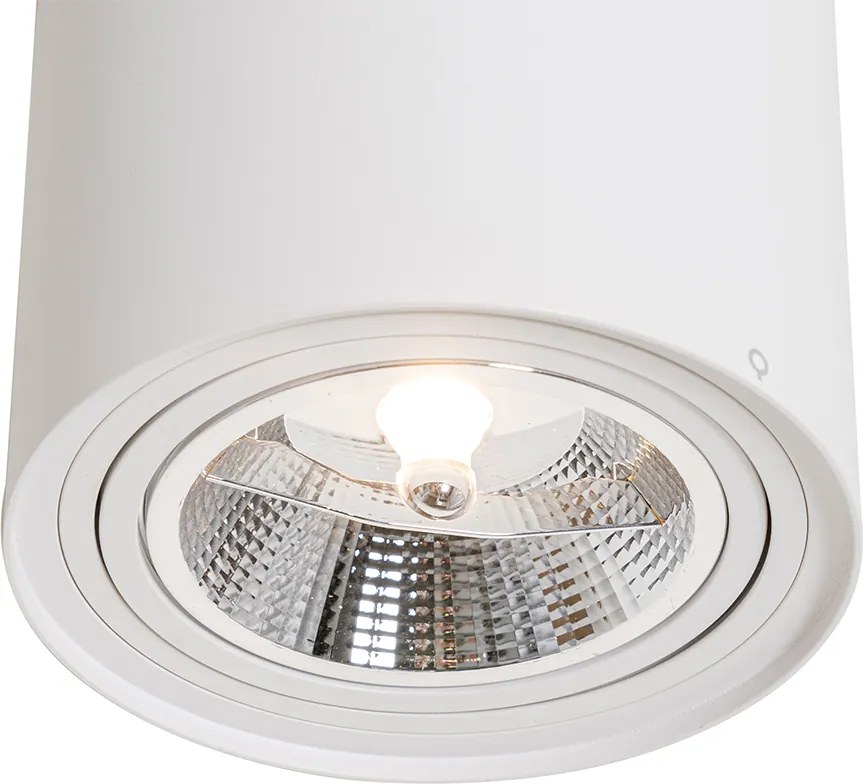 Set di 4 faretti da soffitto moderni bianchi orientabili e inclinabili AR111 - Rondoo Up