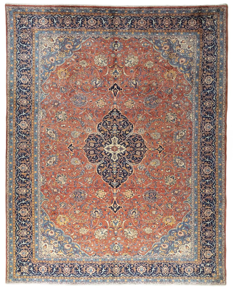 Sarouk Tappeto 380x300 Rosso (Iran) Annodato A Mano