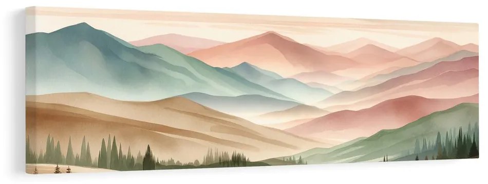 Quadro su tela – Paesaggio tranquillo con montagne