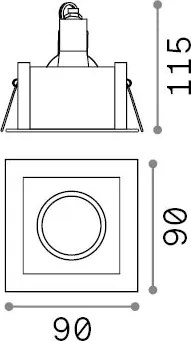 Ideal Lux - Faretto da incasso FUNKY 1xGU10/50W/230V 9x9 cm cromo lucido
