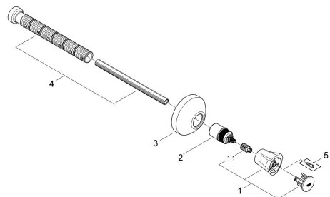 GROHE 19806001 - COSTA L Finitura valvola incassata 20-200 mm, cromo lucido
