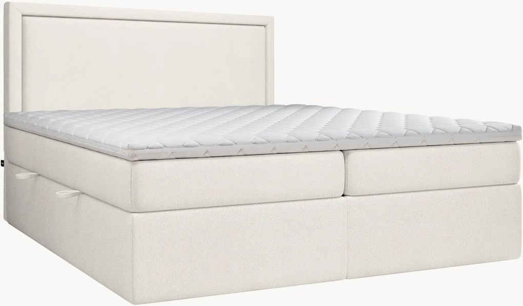 Letto boxspring fatto a mano con contenitore Rebecca, H2