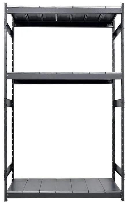 Scaffale in kit 3 ripiani Kompos L 220 x P 60 x H 240 cm grigio, portata per ripiano 300 kg