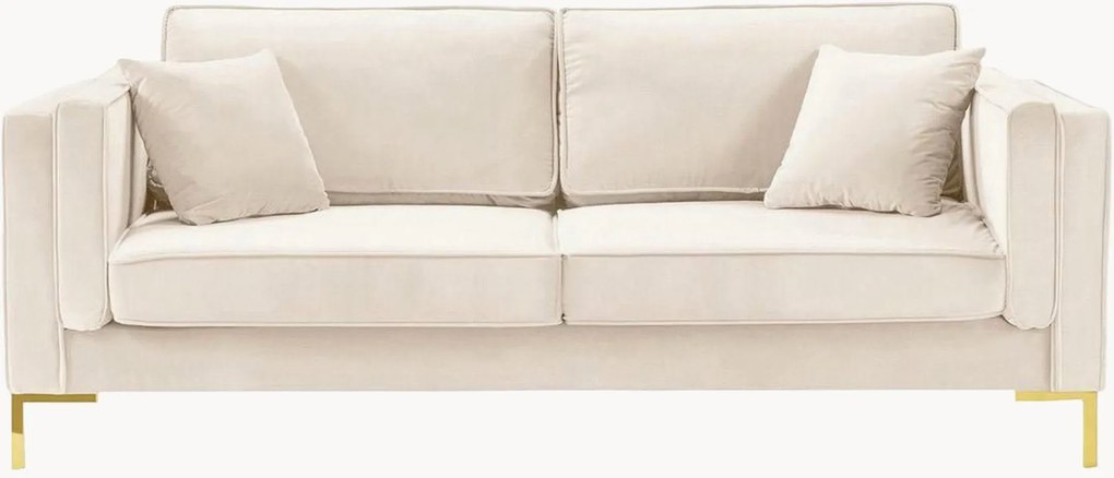 Divano 4 posti effetto velluto Luis