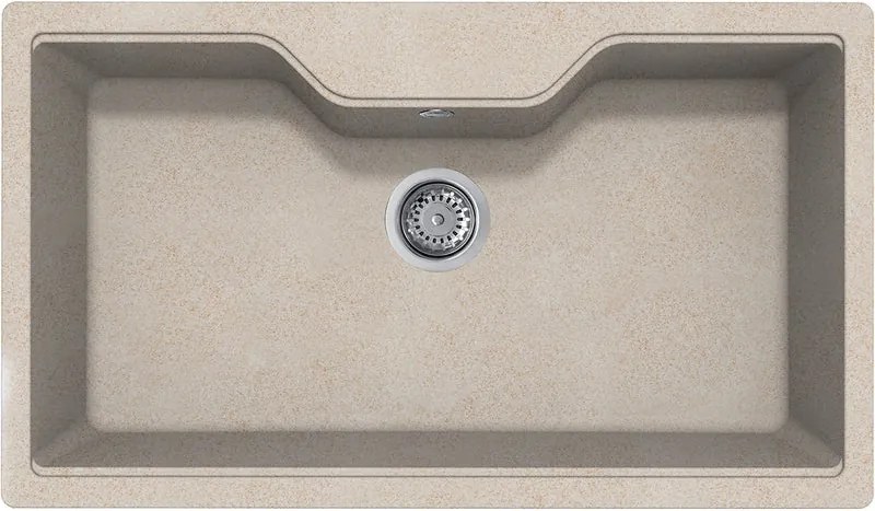 Lavello 1 vasca in quarzo avena ELLECI L 86 x L 50 cm