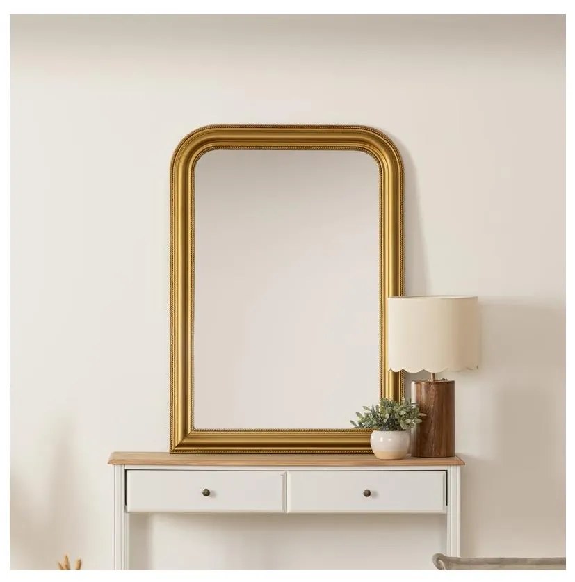 Atmosphera - Specchio da parete ADELE 104x74 cm pino/oro