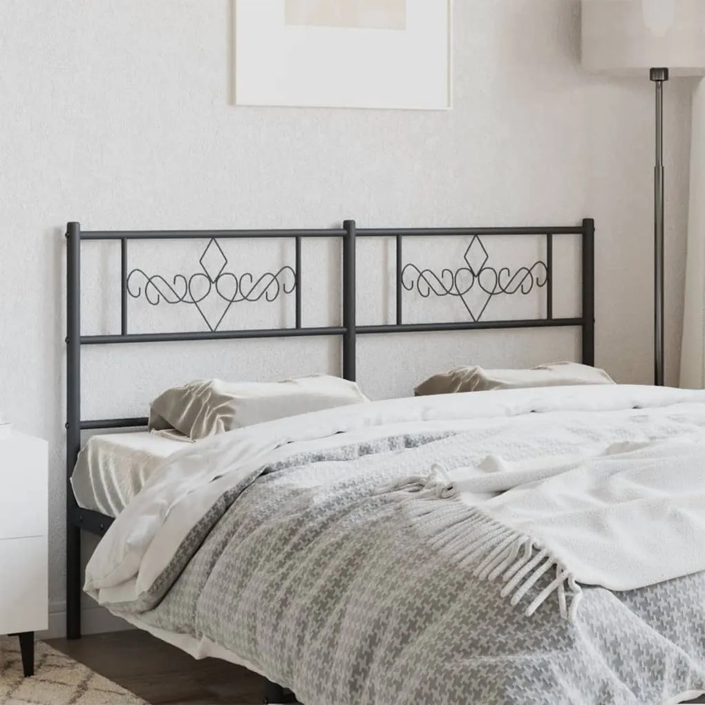 Testiera İn Metallo Nero 160 Cm /