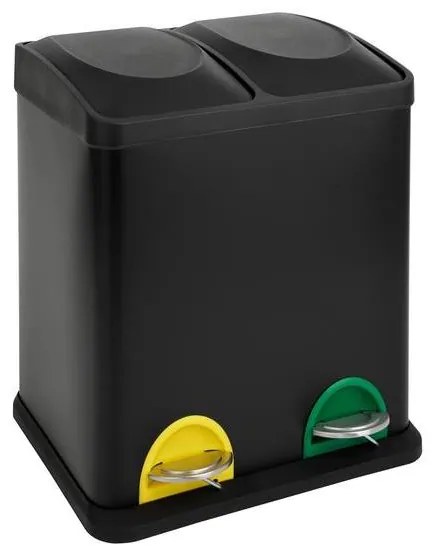 Cestino per rifiuti differenziati 30 l nero