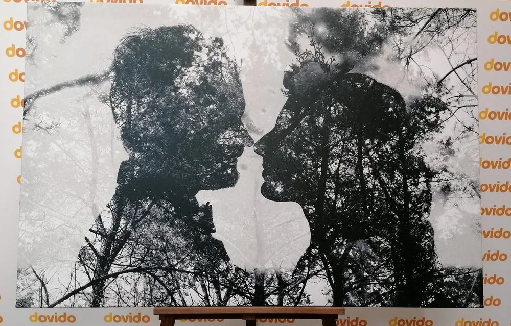 Stampa su tela – Aspetto dell'amore in bianco e nero