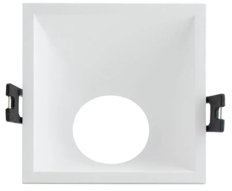 Faretto da Incasso Quadrato Bianco Policarbonato Foro 85x85mm Luce Asimmetrica per GU10