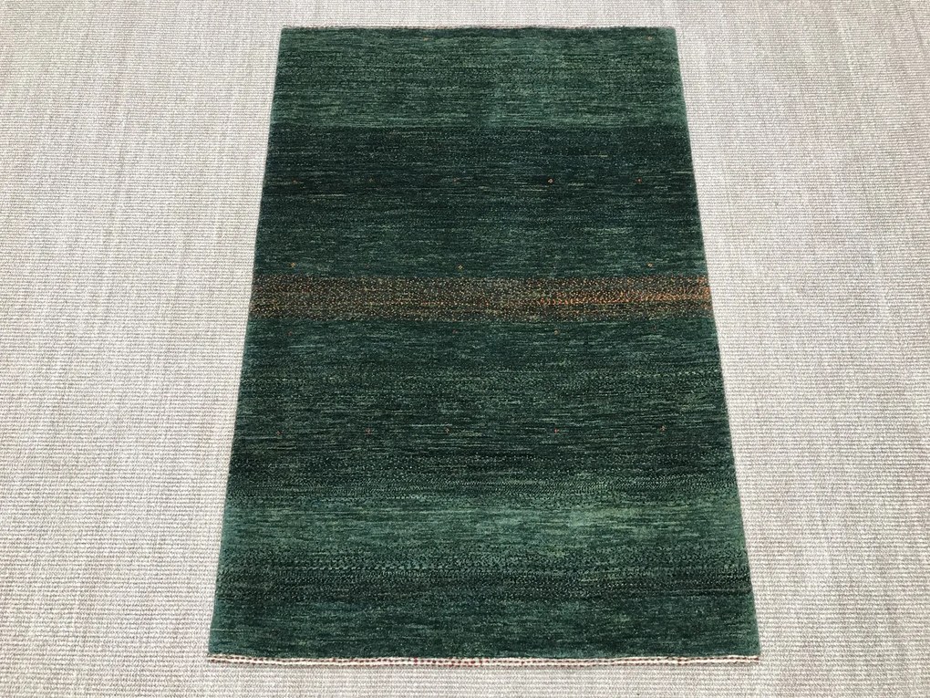 Loribaft Tappeto 140x90 Verde (Iran) Annodato A Mano
