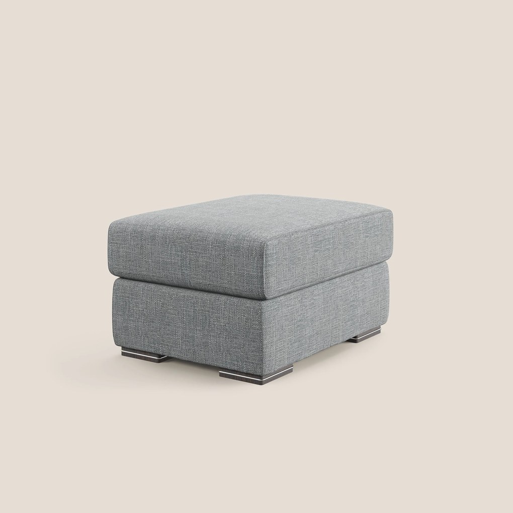 Sun pouf apribile contenitore in tessuto impermeabile morbido intreccio T06 grigio