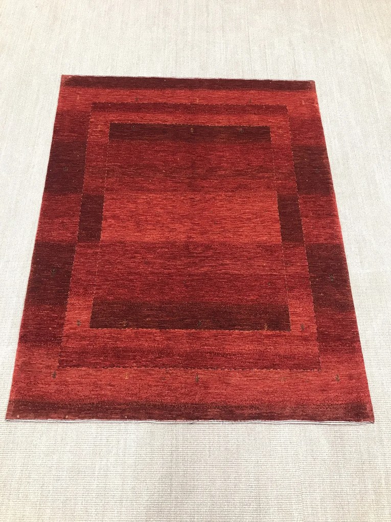 Loribaft Tappeto 190 x 150 Rosso (Iran) Annodato A Mano
