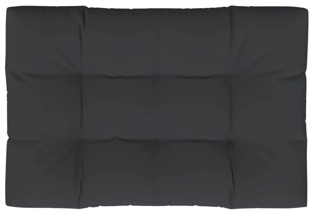 Cuscino per Pallet Nero 120x80x12 cm in Tessuto