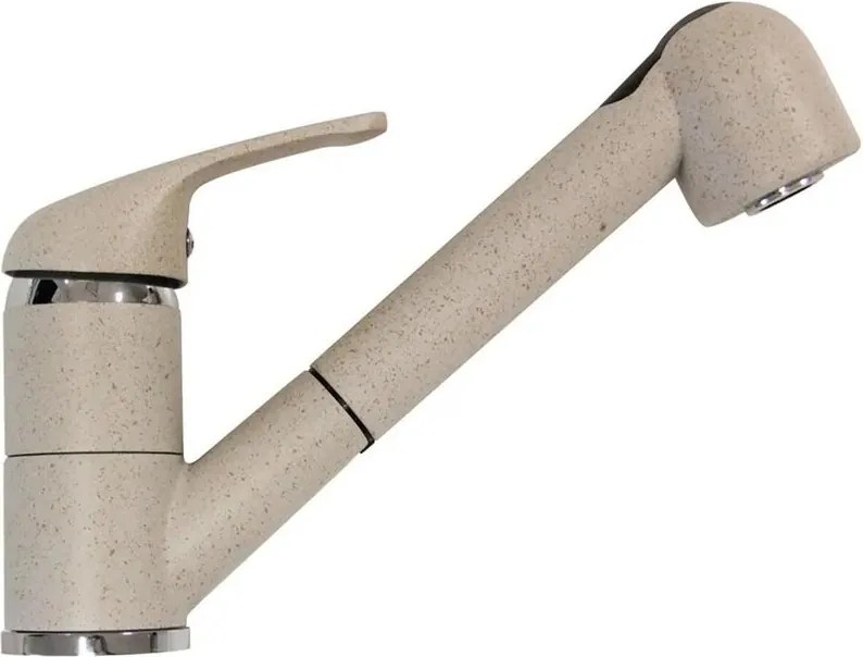 Rubinetto da cucina con doccetta diagonale Omega avena verniciato opaco SCHOCK