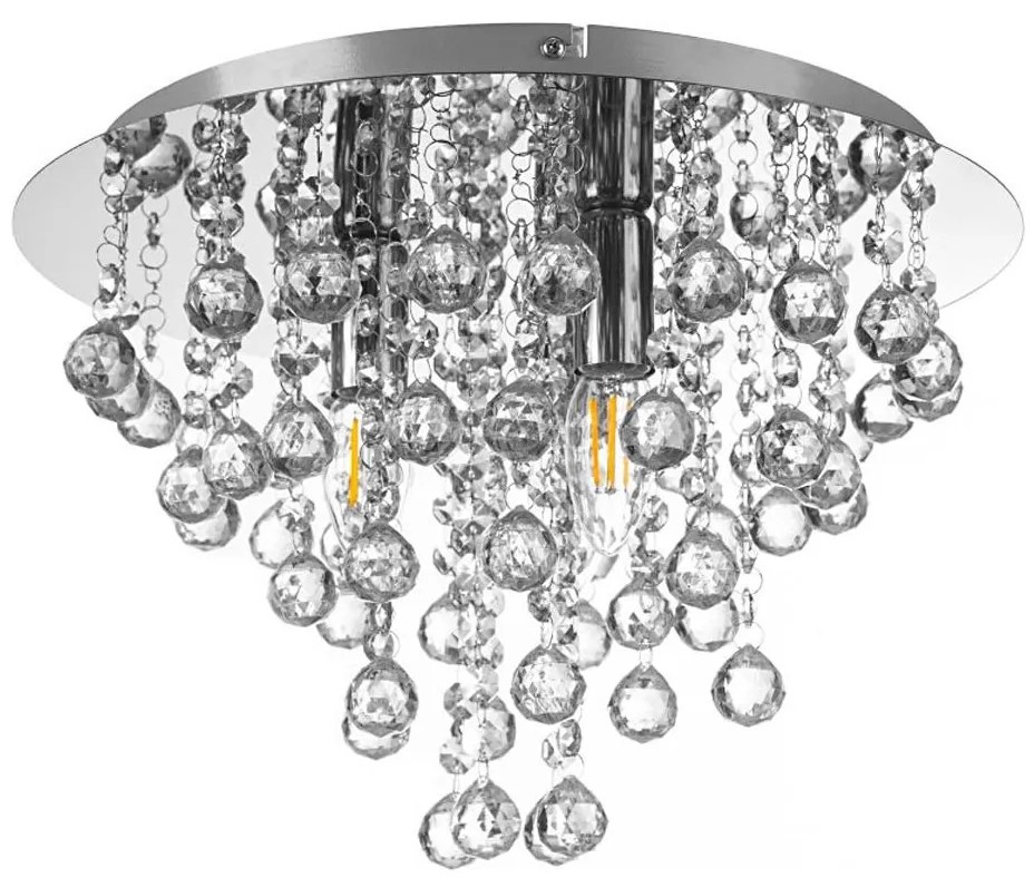 Globo 63040306X - Plafoniera LONDON 3xE14/40W/230V diametro 38 cm cromo lucido