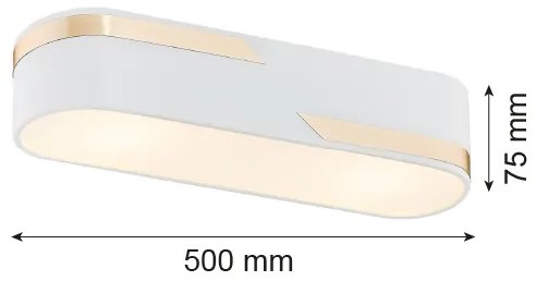 Argon 6003 - Plafoniera TONI 3xE27/15W/230V bianco/oro