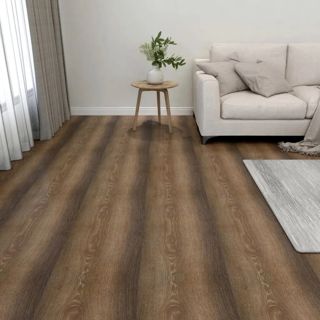 Listoni Per Pavimenti Autoadesivi 55 Pz İn Pvc 5,11 M² Marroni /