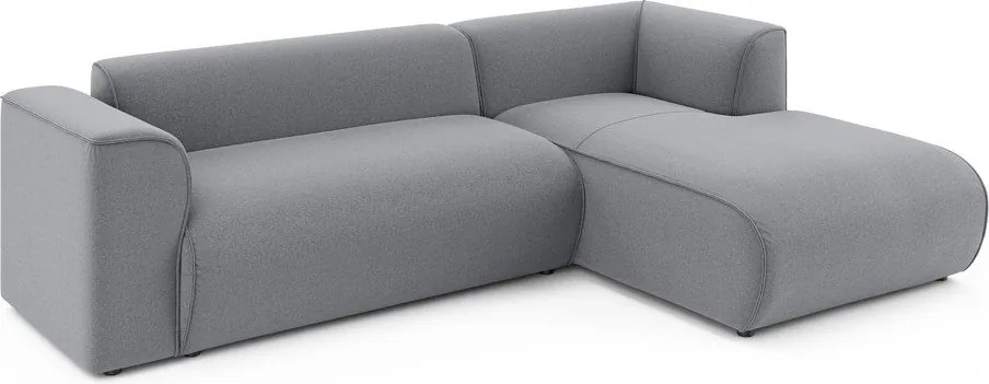 Divano angolare grigio chiaro (con penisola a destra/con chaise lounge) Merid – Ropez