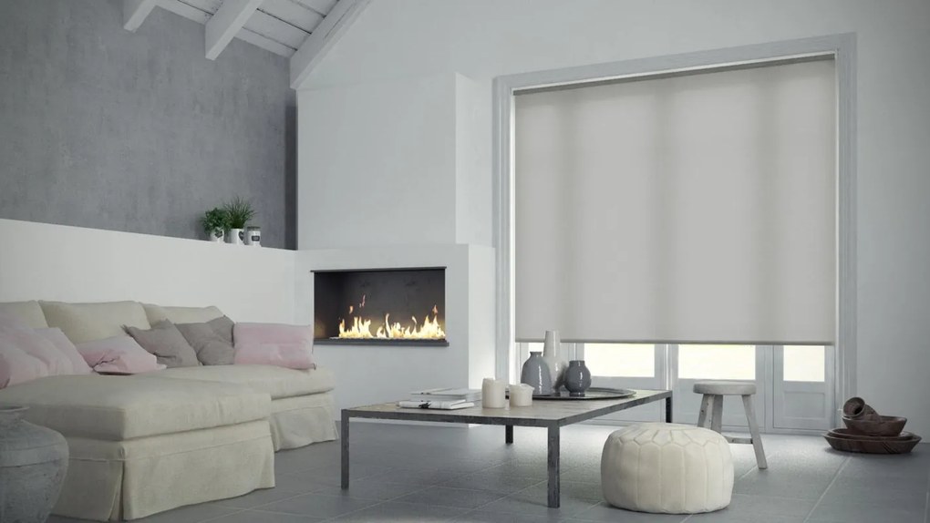 Tenda a rullo screen Screen Valencia grigio chiaro 90x250 cm