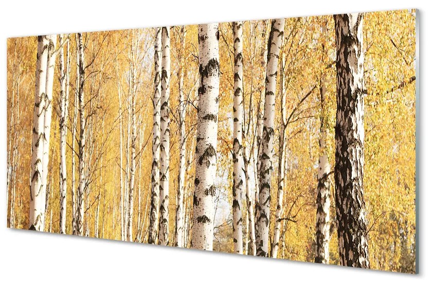 Quadro acrilico Alberi autunnali 100x50 cm