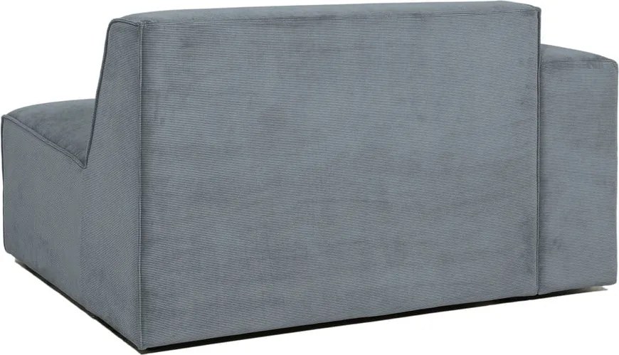 Divano componibile grigio (con penisola a sinistra) con rivestimento in velluto a coste Sting – Scandic