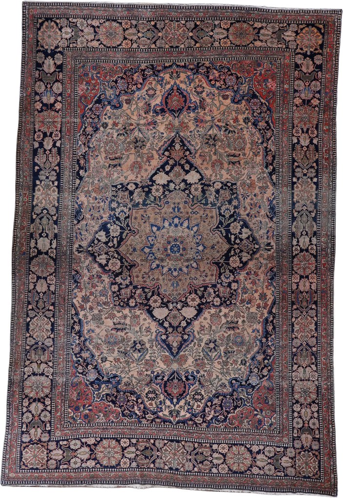 Kashan Tappeto 350x230 (Iran) Annodato A Mano