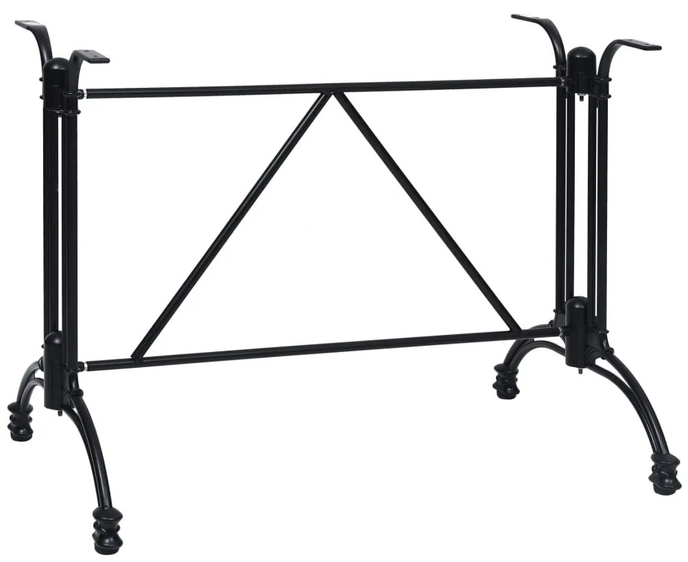 Gamba Per Tavolino Da Bar Nero 93x60x72 Cm İn Alluminio /