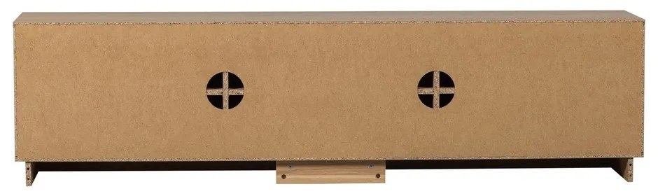 Mobile TV di colore naturale in rovere massiccio 200x52x45 cm Zuma – WOOOD