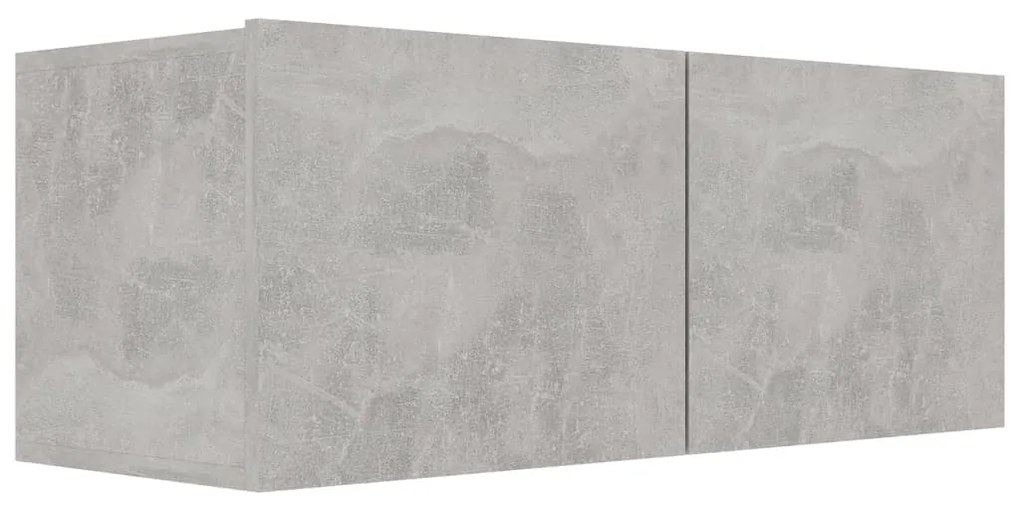 Set di mobili porta tv 4 pz grigio cemento in legno multistrato