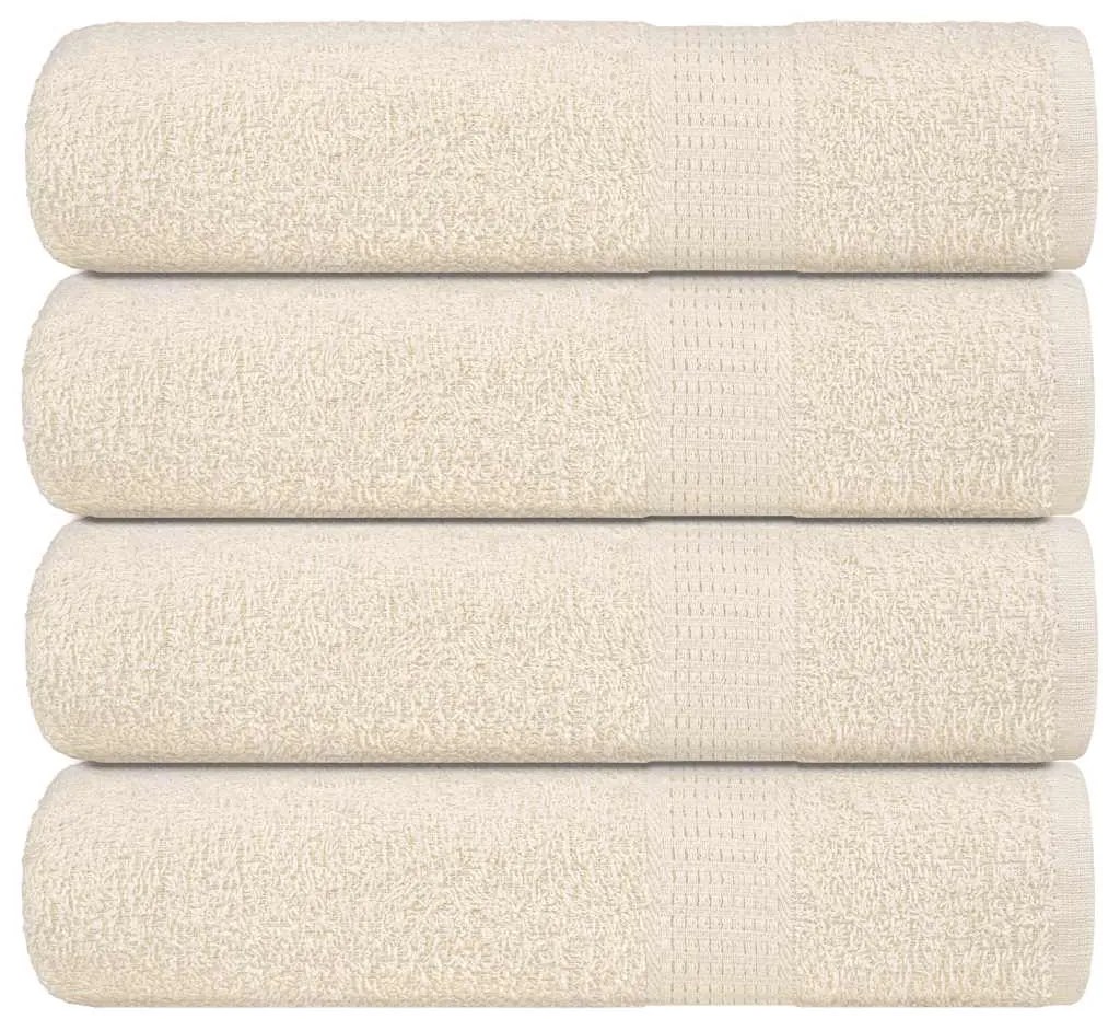 Asciugamani Da Bagno 4 Pz Crema 100x150 Cm 360 G/m² 100% Cotone /