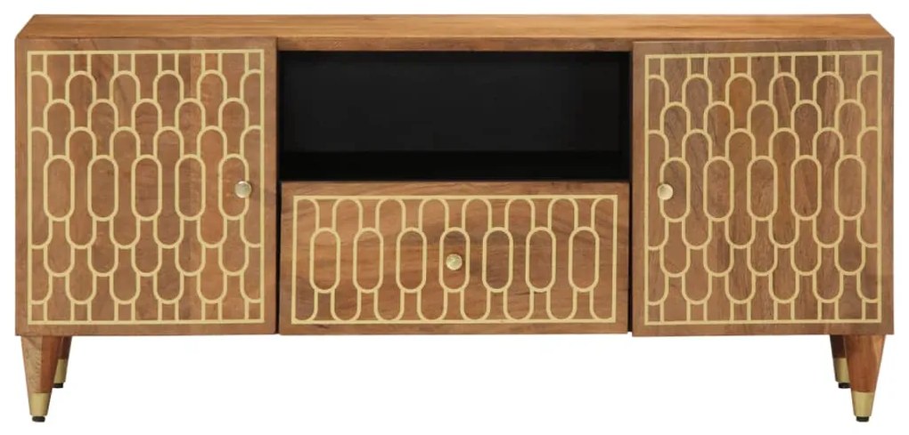 Mobile porta tv 105x33x46cm in legno massello di mango