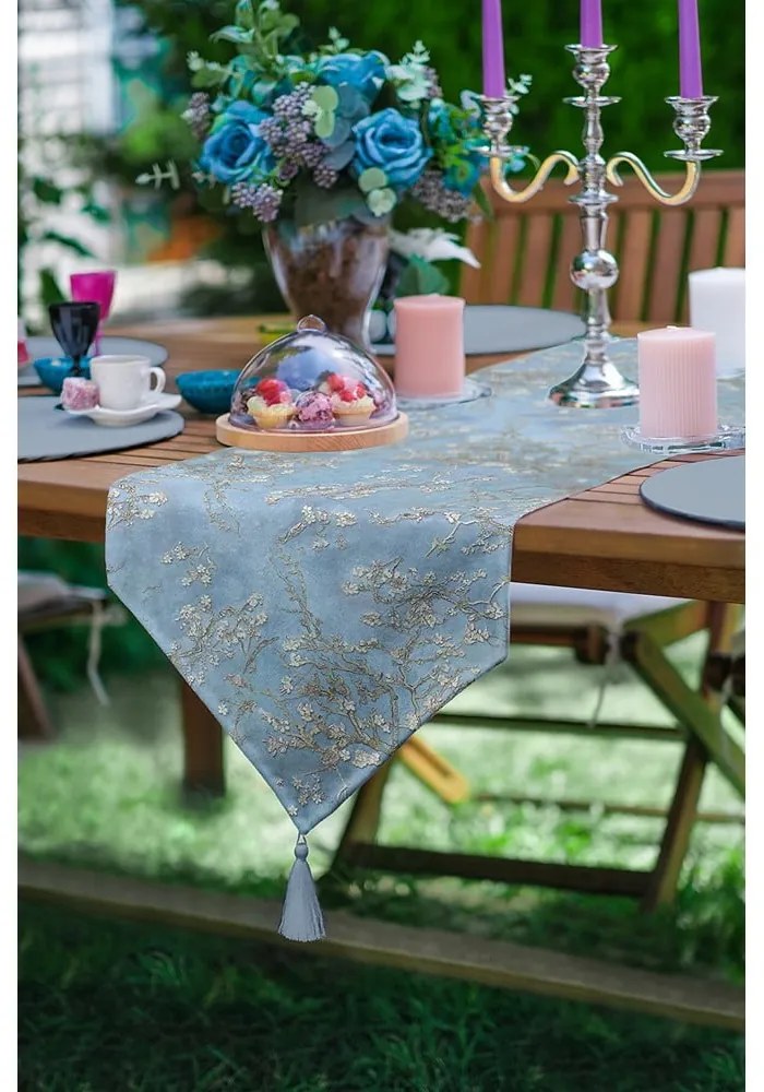 Runner 45x140 cm Blue Spring – Minimalist Cushion Covers